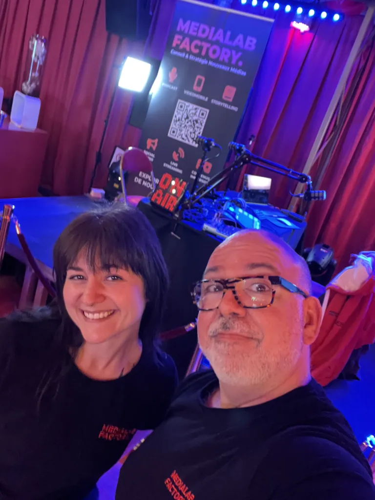 Sébastien et Thaïs, équipe de Medialab Factory Events.