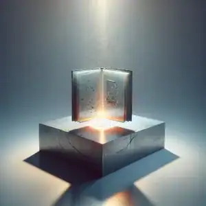 Livre ouvert flottant avec des pages en lévitation et des éclats lumineux pour représenter un audit seo.